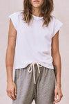 Peak Shoulder Tee in True White