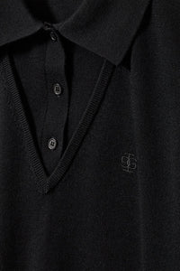 Bergen V Polo in Black