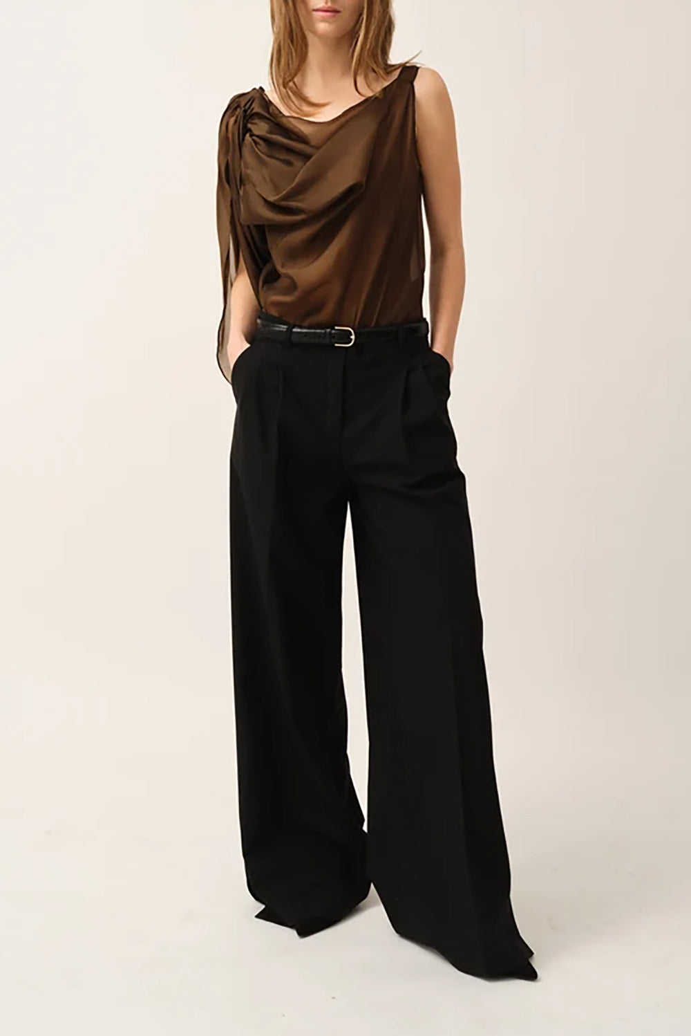 Gilian Drape Top in Espresso