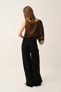 Gilian Drape Top in Espresso