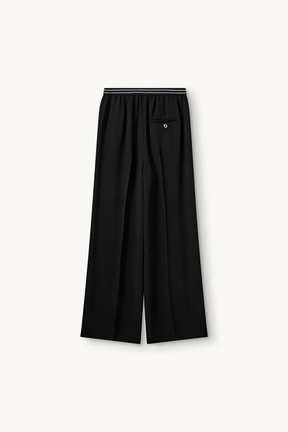 Crepe Logo Pants in Black