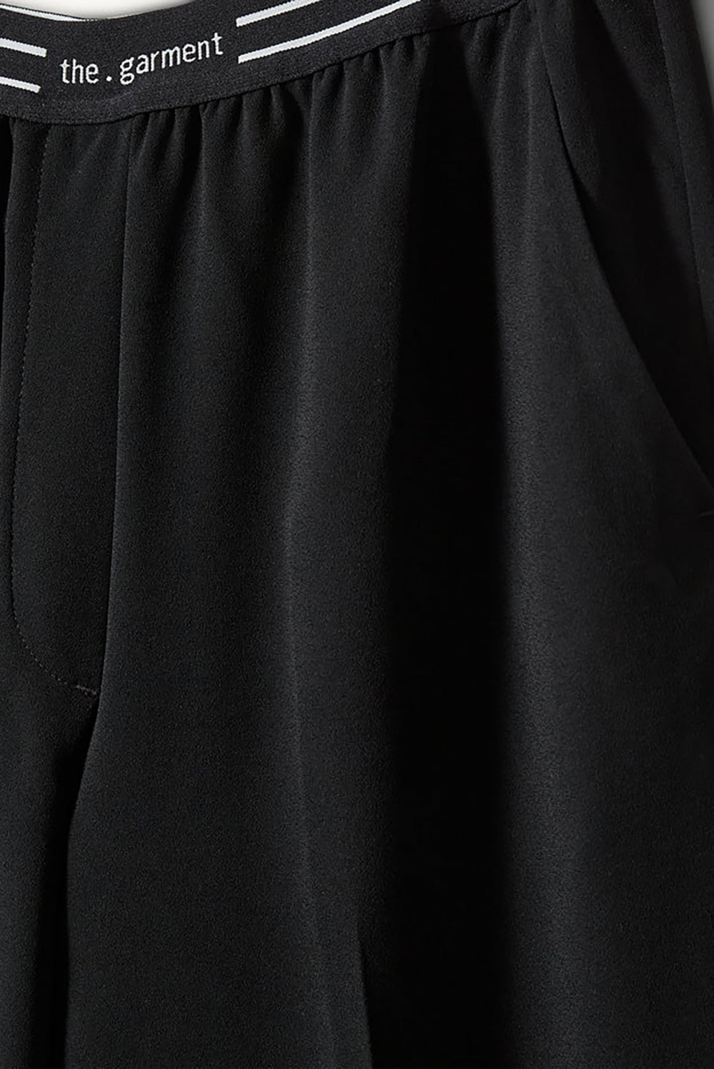 Crepe Logo Pants in Black