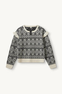 Faroe Island Knit in Cream Black