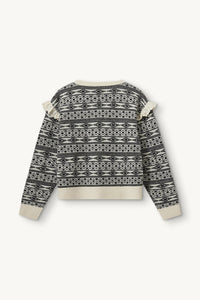 Faroe Island Knit in Cream Black