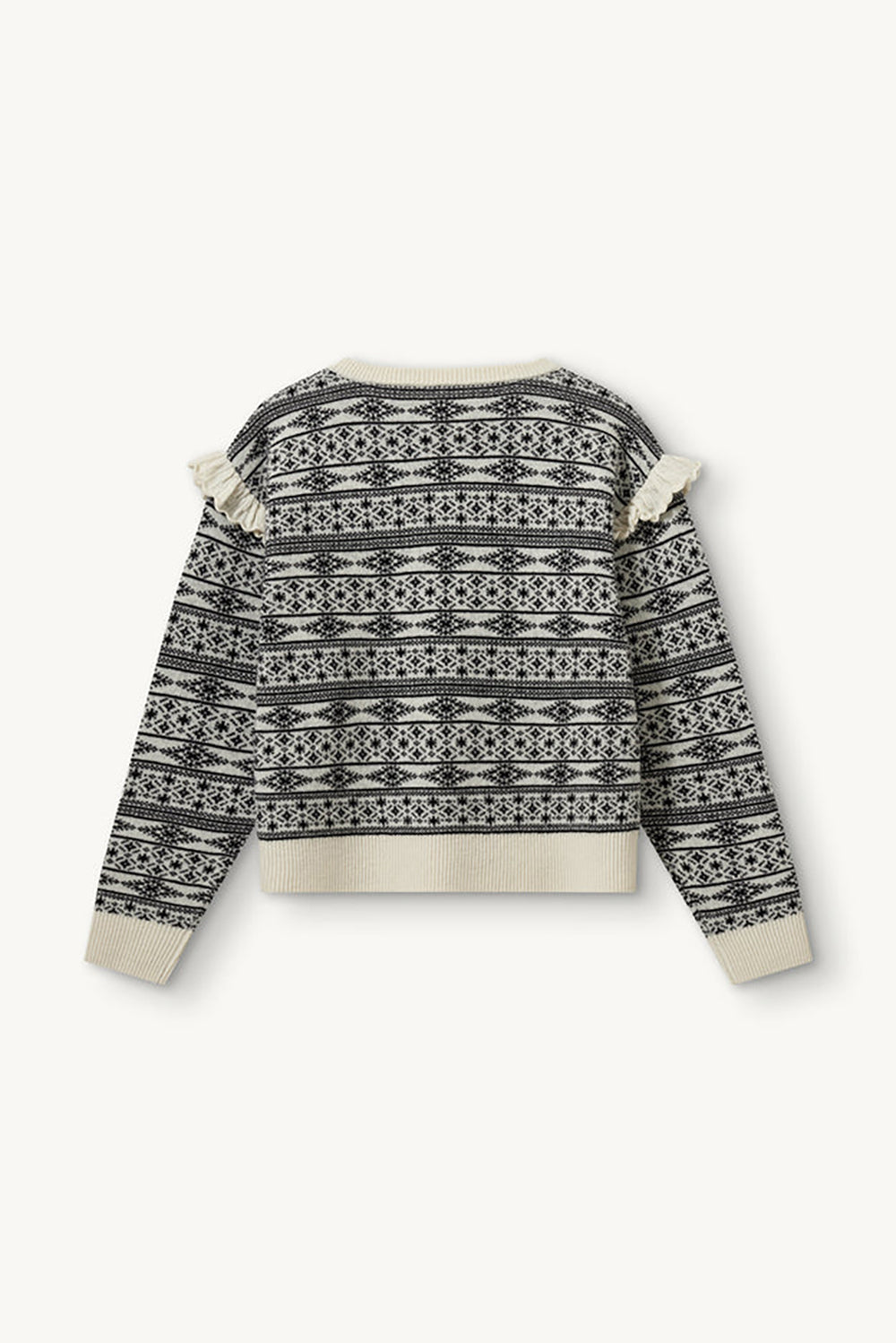 Faroe Island Knit in Cream Black