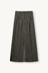 York Pants in Black Brown Herringbone