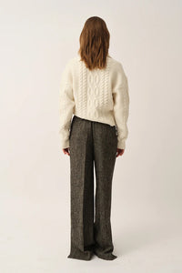 York Pants in Black Brown Herringbone