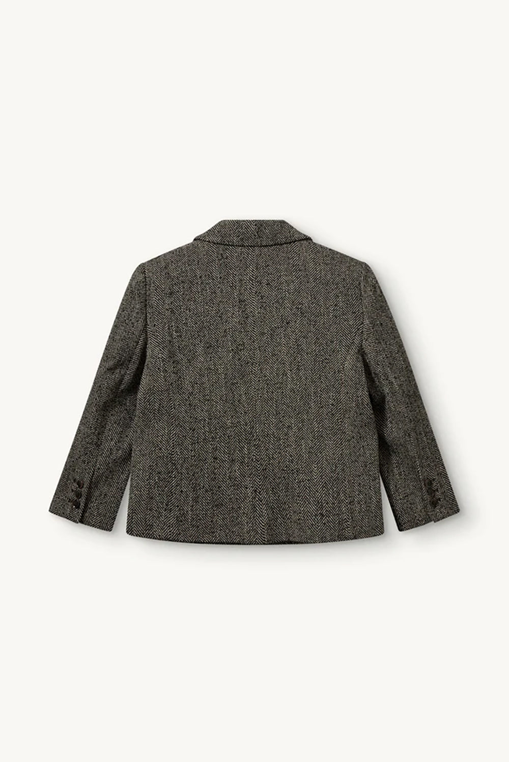 York Fitted Jacket in Black Brown Herringbone