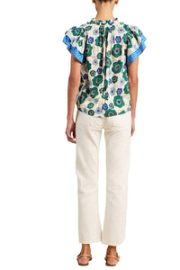 Clover Blouse in Greenhouse Bloom Border