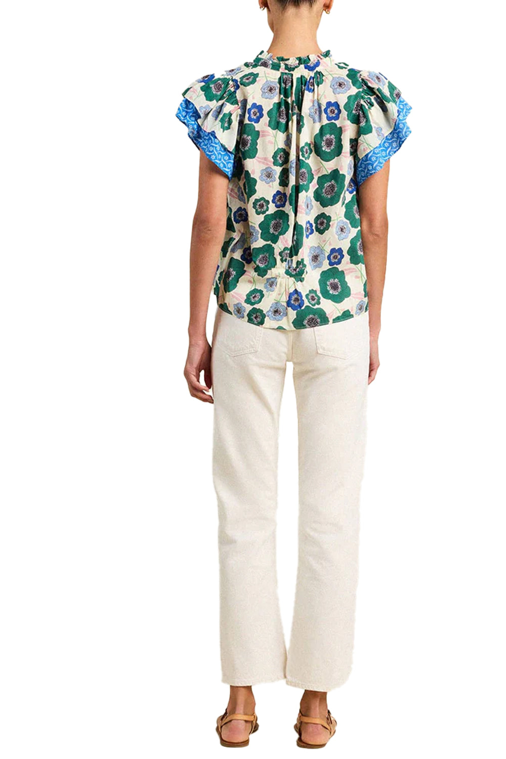 Clover Blouse in Greenhouse Bloom Border