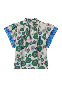 Clover Blouse in Greenhouse Bloom Border