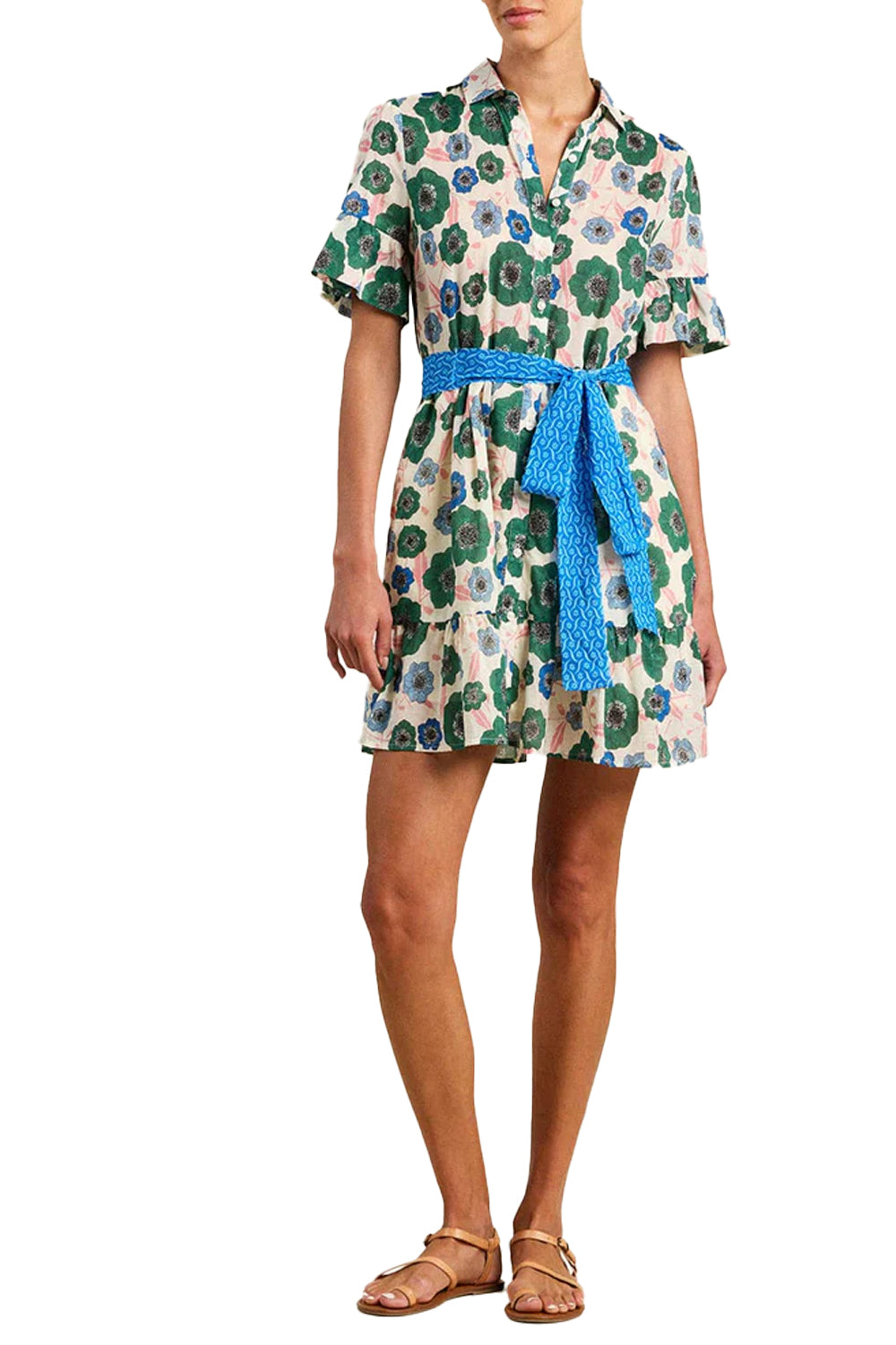 Martinique Dress in Greenhouse Bloom