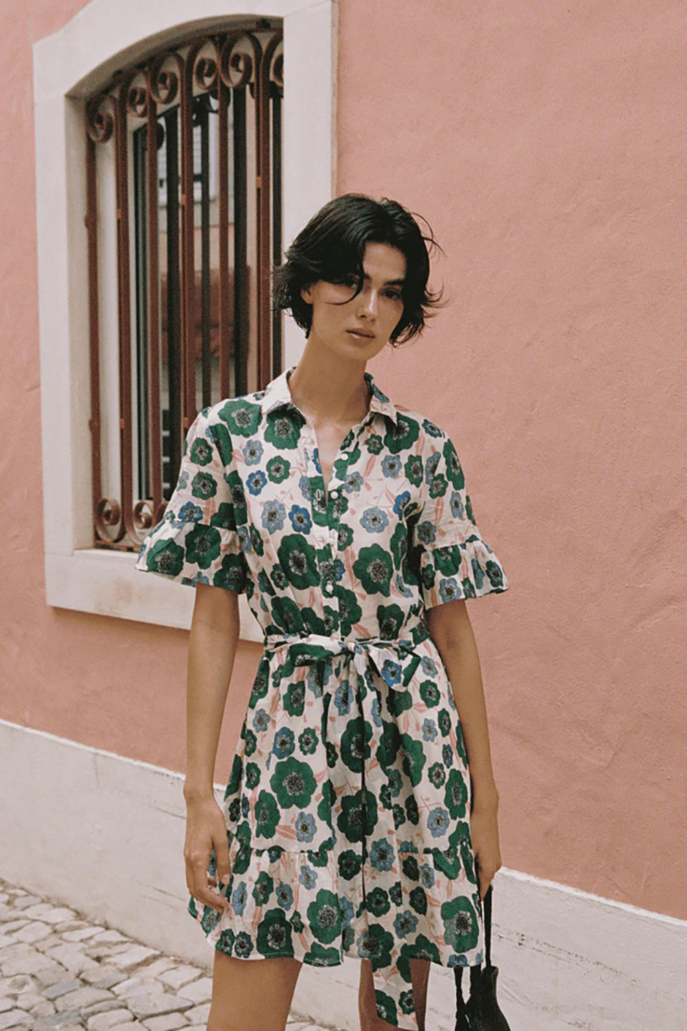 Martinique Dress in Greenhouse Bloom