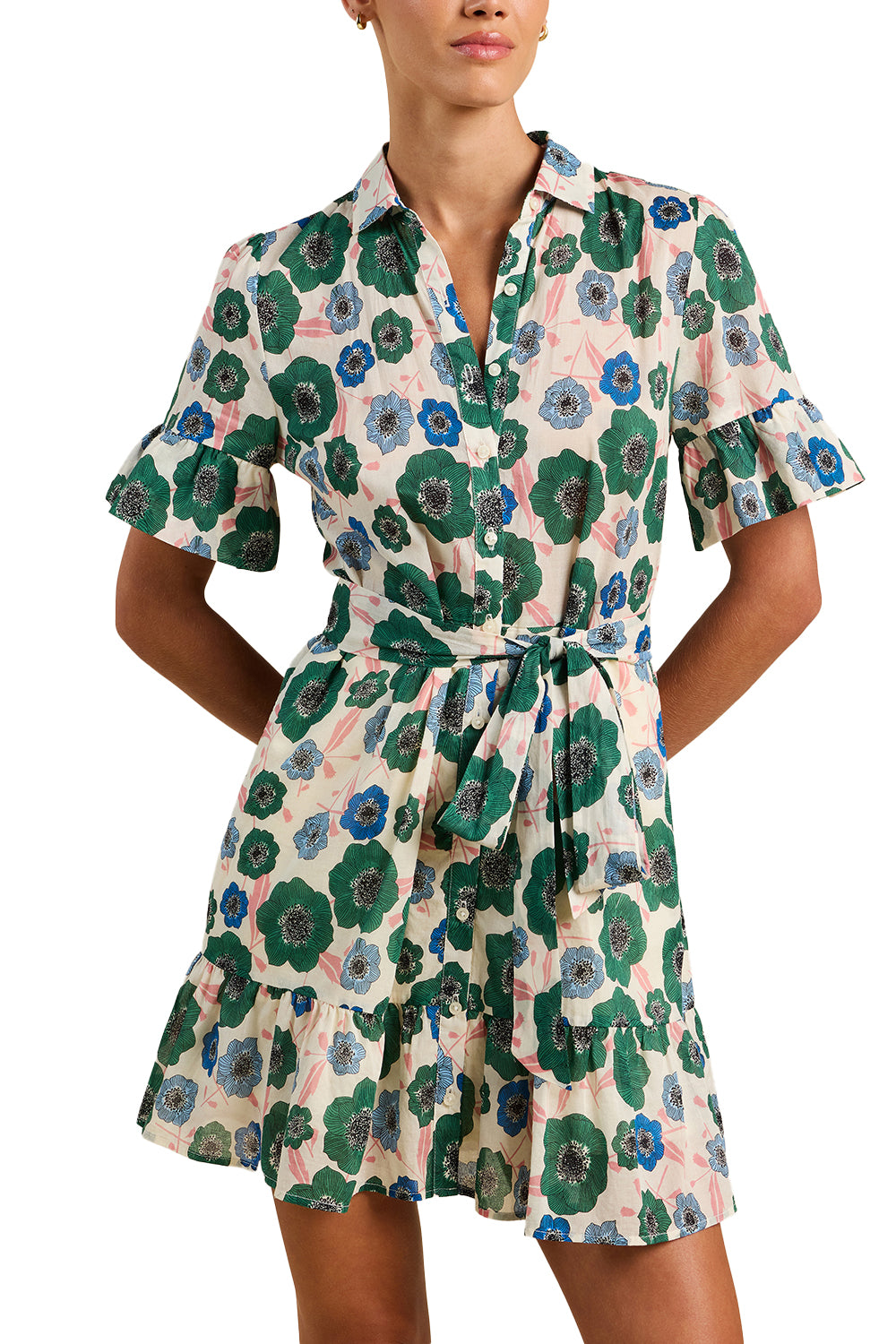 Martinique Dress in Greenhouse Bloom