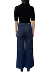 Cropped Elbow Sleeve Rib Turtleneck in Black