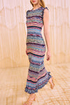Ajak Sleeveless Knit Midi Dress in Azurite