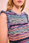 Ajak Sleeveless Knit Midi Dress in Azurite