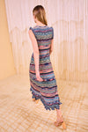 Ajak Sleeveless Knit Midi Dress in Azurite