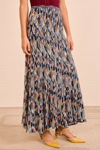 Marceline Multicolor Long Skirt in Oasis