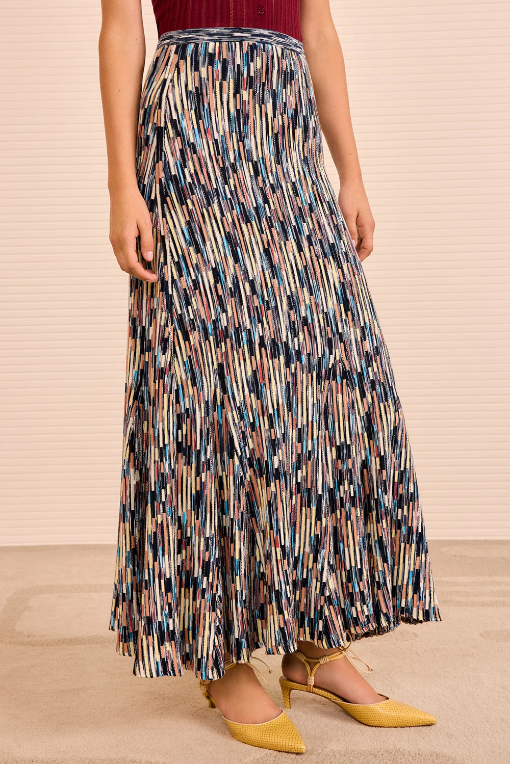 Marceline Multicolor Long Skirt in Oasis