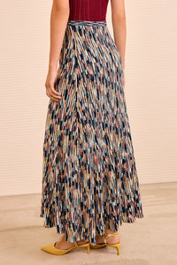 Marceline Multicolor Long Skirt in Oasis