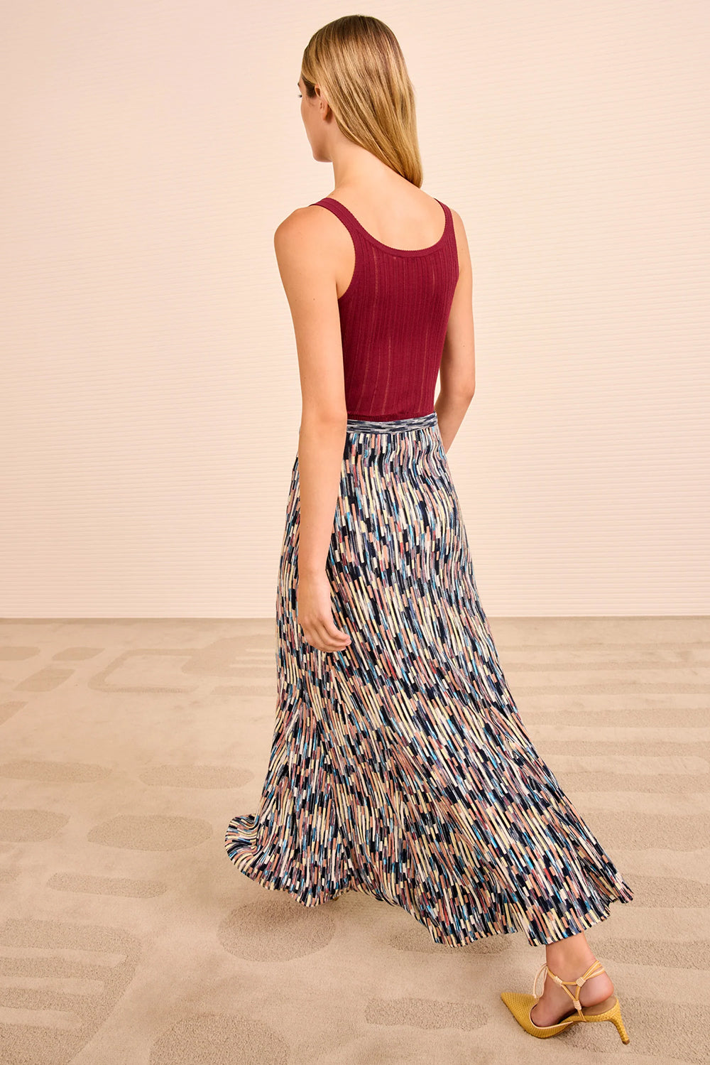 Marceline Multicolor Long Skirt in Oasis