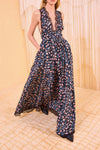 Marguerite V-Neck Gown in Nocturne