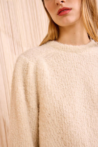 Romily Alpaca Long Sleeve Pullover in Cowrie