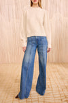 Romily Alpaca Long Sleeve Pullover in Cowrie