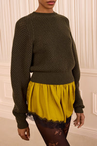 Ronan Knit Pullover in Militaire