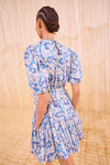 Rosalie Short Sleeve Mini Dress in Ciel