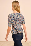 Samira Multicolor Short Sleeve Top in Oasis