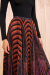 Shayna High Waist Pleated Midi Skirt in Amethyst