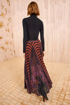 Shayna High Waist Pleated Midi Skirt in Amethyst