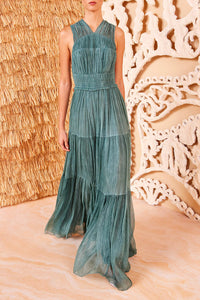 Freesia Gown in Kelp