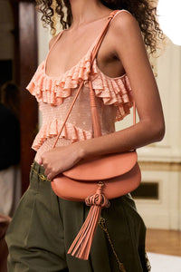 Paloma Tassel Flap Bag in Rose