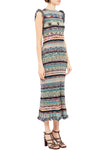 Ajak Sleeveless Knit Midi Dress in Azurite