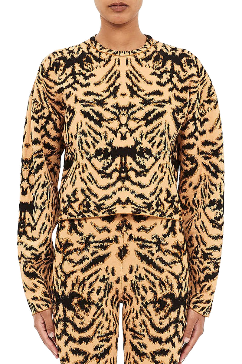 Cade Jacquard Knit Long Sleeve Pullover in Bengal