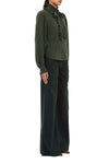 Catroux Silk Long Sleeve Button Front Blouse in Cypress