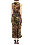 Clea Sleeveless Bias Midi Dress in Savannah