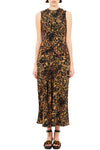 Clea Sleeveless Bias Midi Dress in Savannah