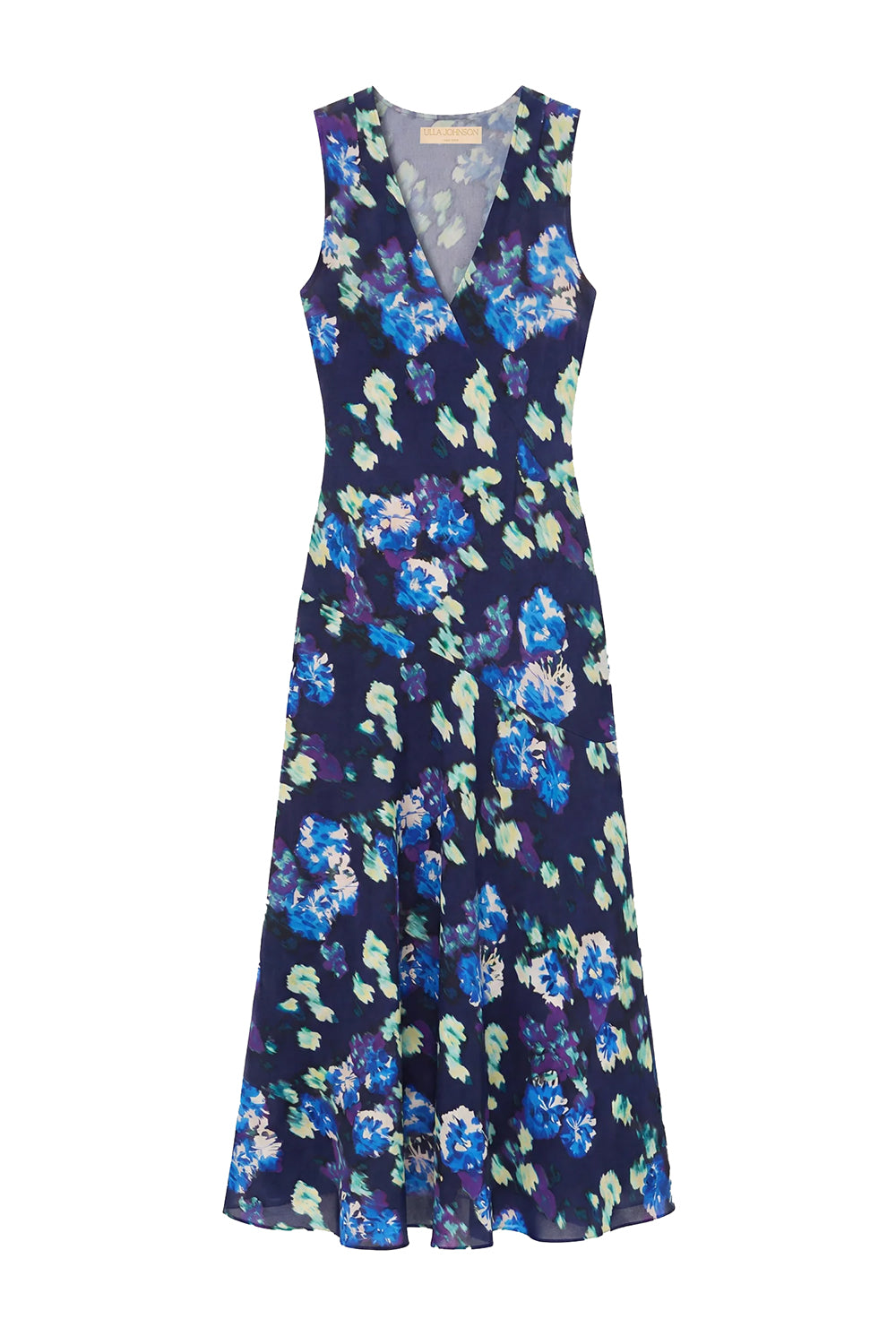Elowen Silk Dress in Evening Bloom