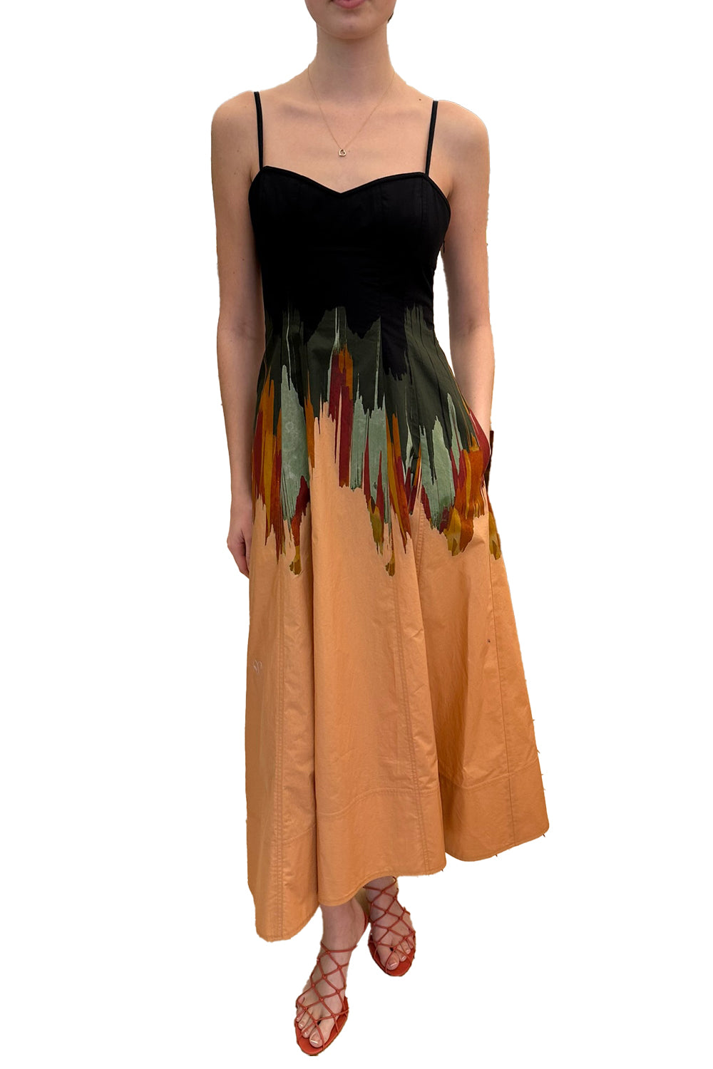 Fiora Cami Cotton Dress in Agate
