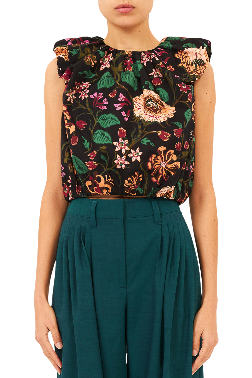 Gracie Sleeveless Cotton Top in Dahlia