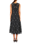 Kiana Sleeveless Midi Dress in Noir