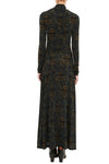 Koa Jersey Ruched Front Turtleneck Dress in Desert Jasper