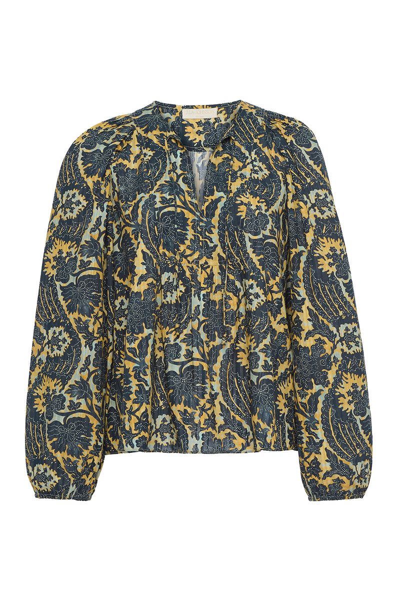 Brea Long Sleeve Blouse in Luna