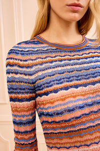 Lunaire Long Sleeve Knit Top in Sunset