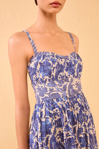 Nadine Cami Midi Dress in Ocean