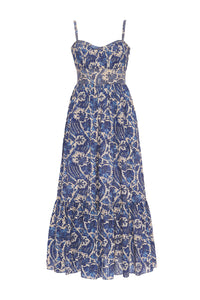Nadine Cami Midi Dress in Ocean